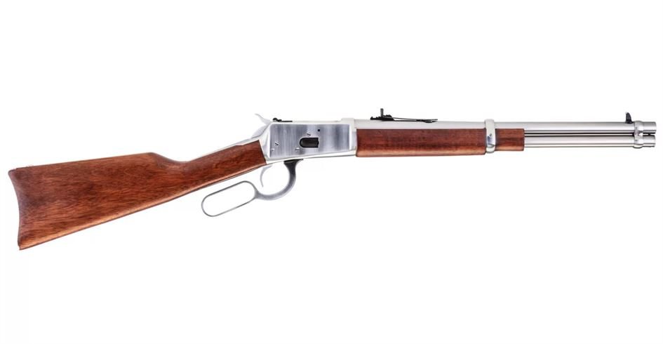 Rossi R92 .45 Colt Lever-Action Rifle with Polished Stainless Steel Finish and Hardwood Stock