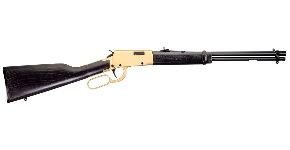 Rossi Rio Bravo 22LR Lever-Action Rifle with Gold Receiver and Hardwood Stock - item RO-233